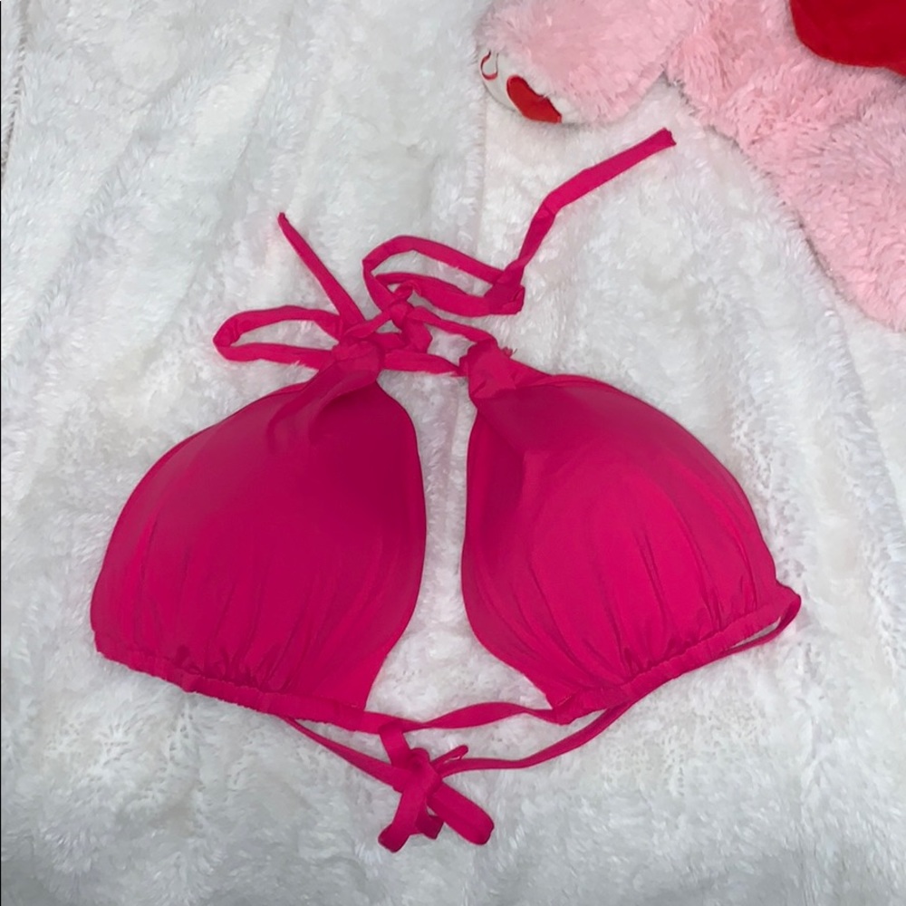Pink bikini top with toes